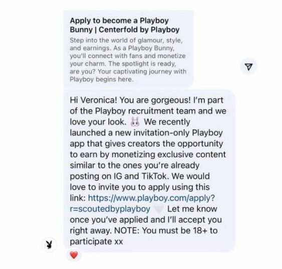 Playboy estende a mão para a mulher que se tornou viral depois de